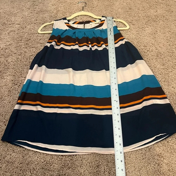 Anthropologie meadow rue blue white stripe top sleeveless mp medium petite - Picture 11 of 14